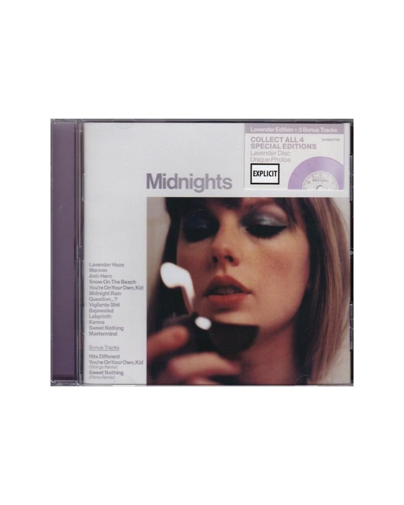 Taylor Swift MIDNIGHTS (LAVENDER EDITION DLX) CD $16.44 CD