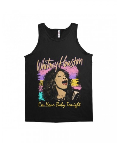 Whitney Houston Unisex Tank Top | I'm Your Baby Tonight Colorful Illustration Shirt $10.19 Shirts