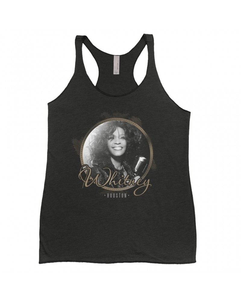 Whitney Houston Ladies' Tank Top | Circular Frame And Logo Design Shirt $5.11 Shirts