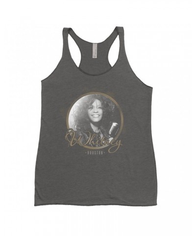 Whitney Houston Ladies' Tank Top | Circular Frame And Logo Design Shirt $5.11 Shirts