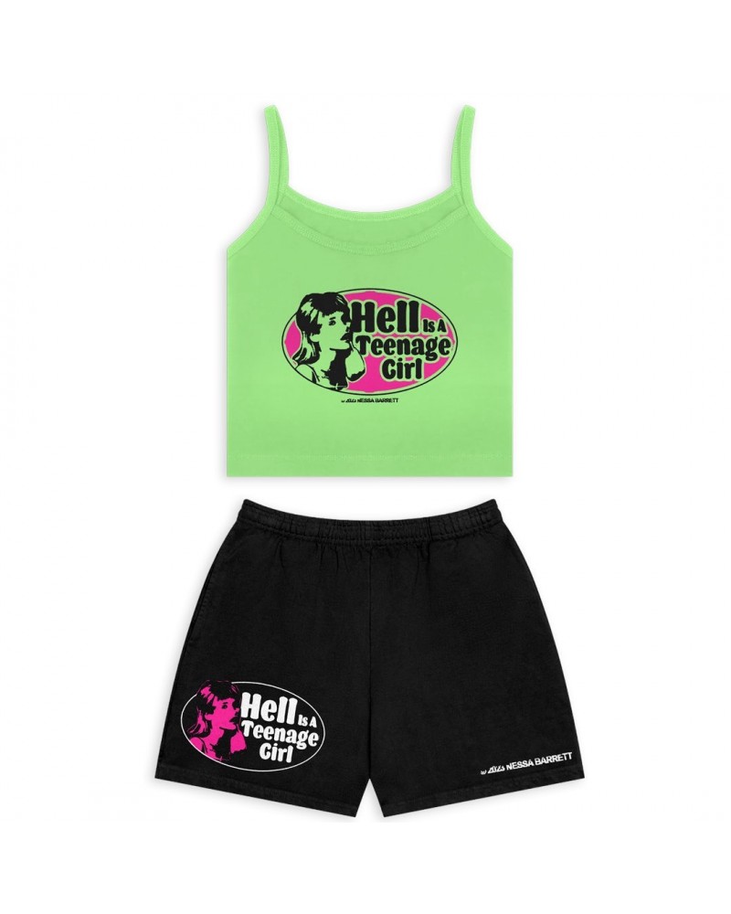 Nessa Barrett Hell Is A Teenage Girl Crop Tank and Shorts Set $4.75 Shirts