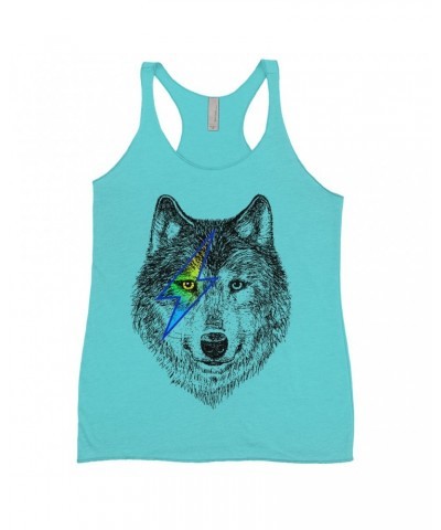 Music Life Ladies' Tank Top | Glam Rock Wolf Shirt $9.67 Shirts