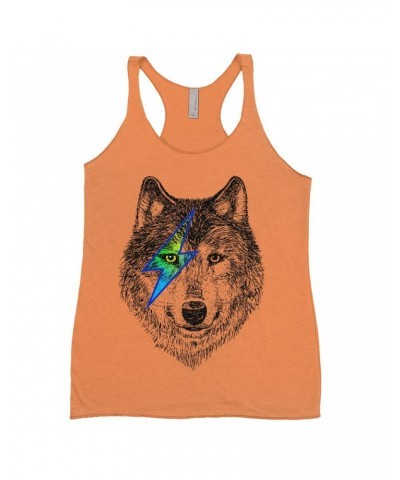 Music Life Ladies' Tank Top | Glam Rock Wolf Shirt $9.67 Shirts