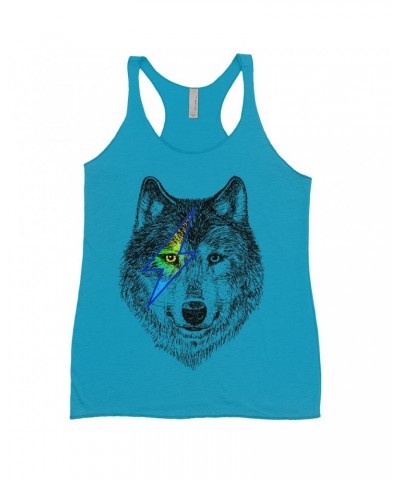 Music Life Ladies' Tank Top | Glam Rock Wolf Shirt $9.67 Shirts