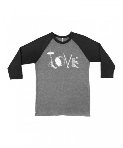 Music Life 3/4 Sleeve Baseball Tee | Drum Love Shirt $3.24 Shirts