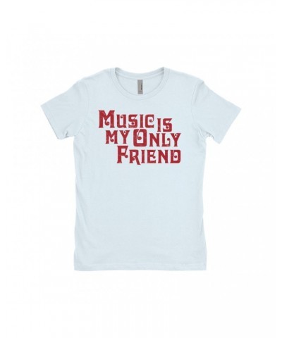 Music Life Ladies' Boyfriend T-Shirt | Music Is My Friend Shirt $7.87 Shirts