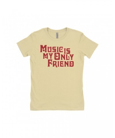 Music Life Ladies' Boyfriend T-Shirt | Music Is My Friend Shirt $7.87 Shirts