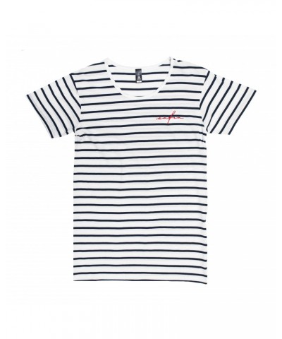 SAFIA Embroidered Striped Tee $6.79 Shirts