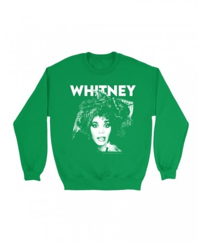 Whitney Houston Bright Colored Sweatshirt | 1987 Photo White Whitney Design Sweatshirt $5.80 Sweatshirts