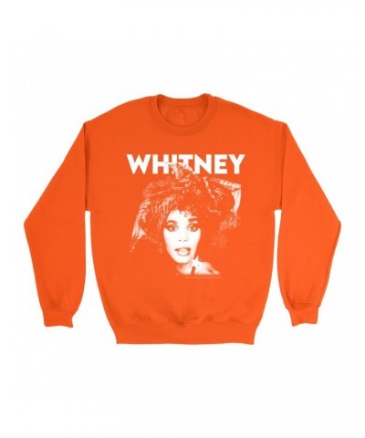 Whitney Houston Bright Colored Sweatshirt | 1987 Photo White Whitney Design Sweatshirt $5.80 Sweatshirts