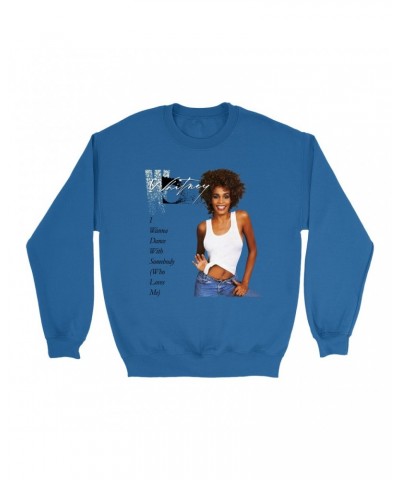 Whitney Houston Sweatshirt | I Wanna Dance With Somebody Album Cover Sweatshirt $6.82 Sweatshirts