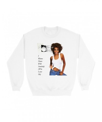 Whitney Houston Sweatshirt | I Wanna Dance With Somebody Album Cover Sweatshirt $6.82 Sweatshirts