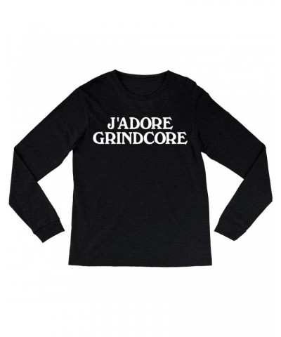 Music Life Long Sleeve Shirt | J'Adore Grindcore Shirt $10.11 Shirts