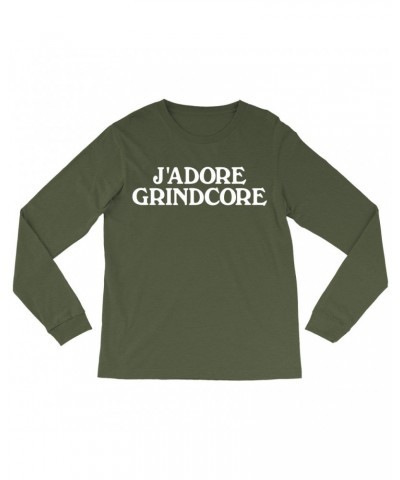 Music Life Long Sleeve Shirt | J'Adore Grindcore Shirt $10.11 Shirts