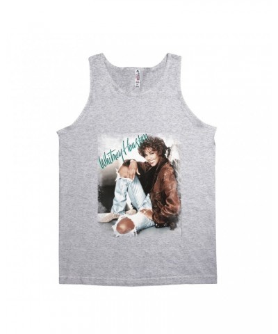 Whitney Houston Unisex Tank Top | All The Man That I Need Single Photo Distressed Shirt $11.39 Shirts