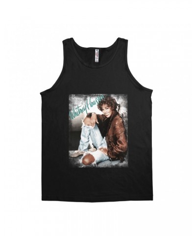 Whitney Houston Unisex Tank Top | All The Man That I Need Single Photo Distressed Shirt $11.39 Shirts