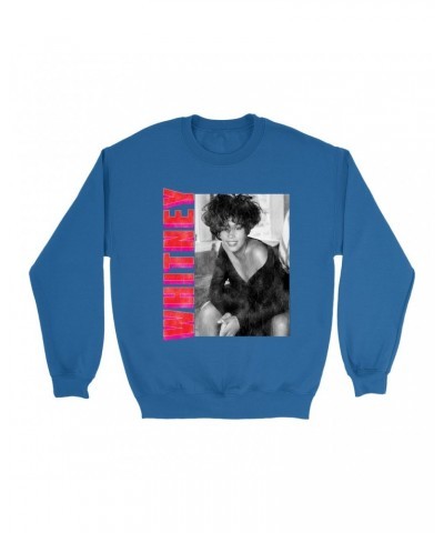 Whitney Houston Sweatshirt | Whitney Pink And Red Design Distressed Sweatshirt $7.02 Sweatshirts