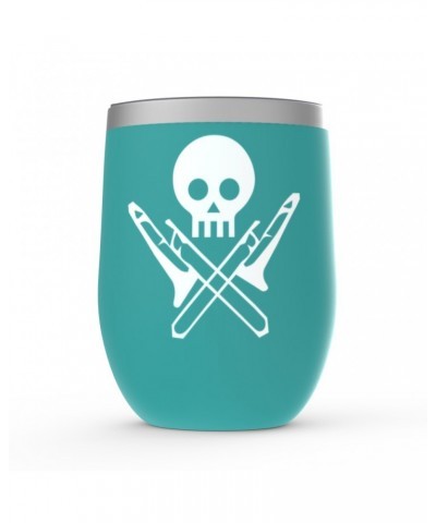 Music Life Wine Tumbler | Skull And Trombones Stemless Wine Tumbler $12.05 Drinkware