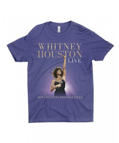 Whitney Houston T-Shirt | Greatest Performances Live Album Cover Shirt $7.21 Shirts