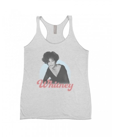 Whitney Houston Ladies' Tank Top | 1990 Photo Pastel Design Shirt $5.07 Shirts