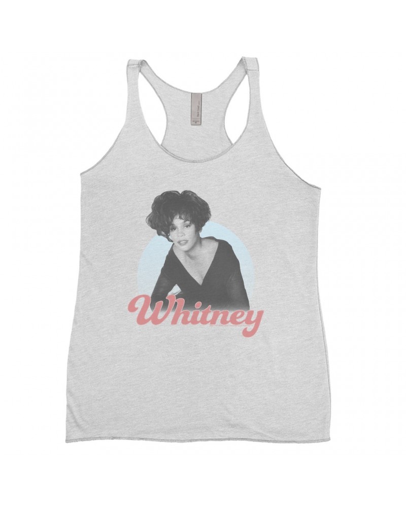 Whitney Houston Ladies' Tank Top | 1990 Photo Pastel Design Shirt $5.07 Shirts