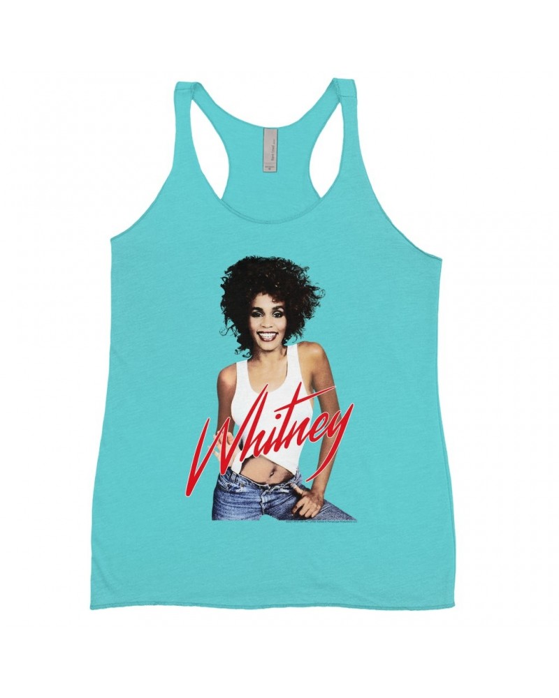 Whitney Houston Bold Colored Racerback Tank | Just Whitney Shirt $8.98 Shirts