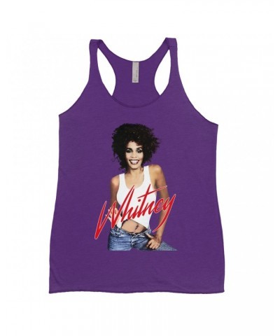 Whitney Houston Bold Colored Racerback Tank | Just Whitney Shirt $8.98 Shirts