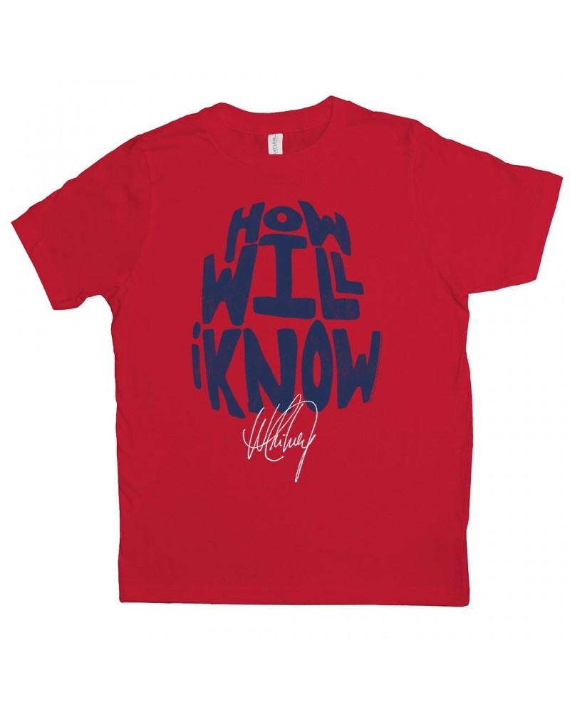 Whitney Houston Kids T-Shirt | How Will I Know Navy Design Distressed Shirt $10.12 Kids