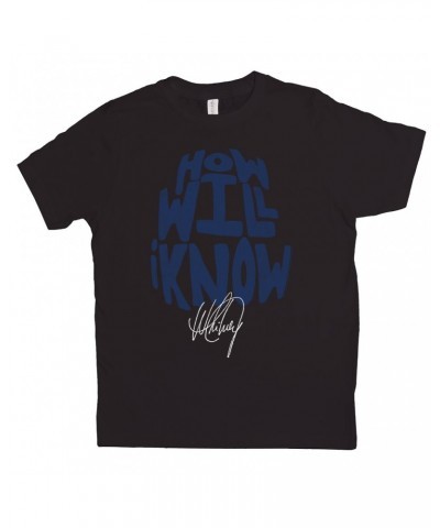 Whitney Houston Kids T-Shirt | How Will I Know Navy Design Distressed Shirt $10.12 Kids