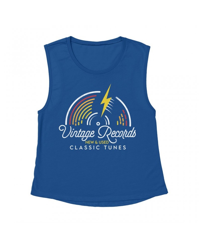 Music Life Muscle Tank | Classic Vintage Records Tank Top $8.31 Shirts