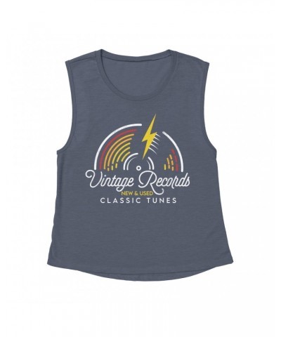 Music Life Muscle Tank | Classic Vintage Records Tank Top $8.31 Shirts