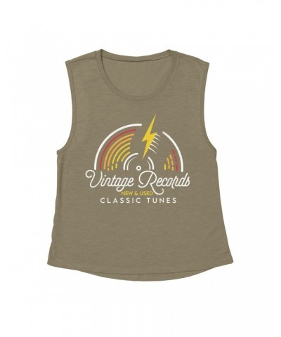 Music Life Muscle Tank | Classic Vintage Records Tank Top $8.31 Shirts