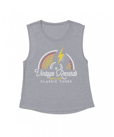 Music Life Muscle Tank | Classic Vintage Records Tank Top $8.31 Shirts