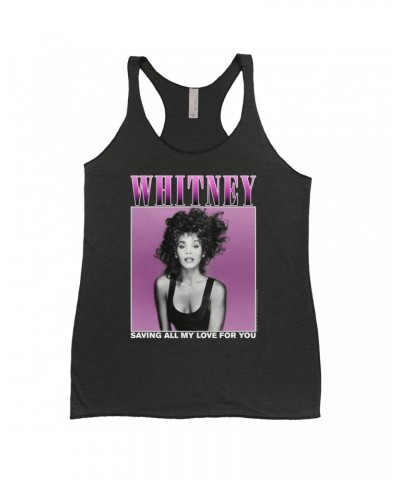 Whitney Houston Ladies' Tank Top | Saving All My Love For You Ombre Purple Design Shirt $6.45 Shirts