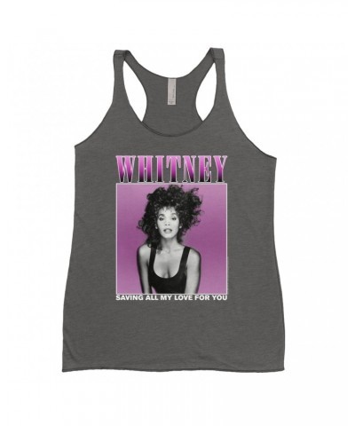 Whitney Houston Ladies' Tank Top | Saving All My Love For You Ombre Purple Design Shirt $6.45 Shirts