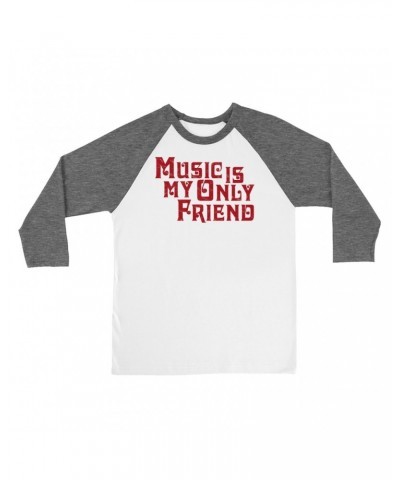 Music Life 3/4 Sleeve Baseball Tee | Music Is My Friend Shirt $11.68 Shirts